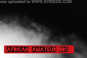 Ebony couple engages in rough sex with big black cock.