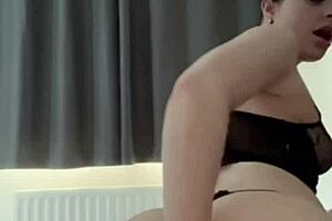 Damn, this British slut's solo play is wild on webcam! 🔥