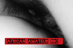 Ebony couple engages in rough sex with big black cock.