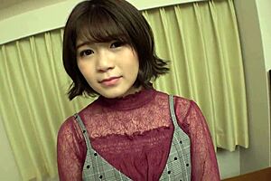 Japanese babe with big tits squirts in uncensored university action