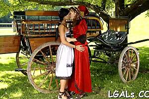 stare at 3 so hot and wicked lesbian gals licking well with dildos and toys