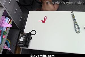 Officer forces to strip search the milf shoplifter - slavemilf