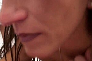 italian milf puts dildo on ass for masturbation fun