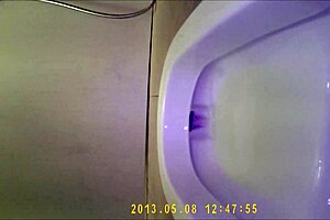 Asian Teen 18+ Uses Hidden Toilet for Private Moment