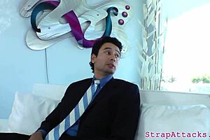 Facesitting Domina Rims Sub Boyfriend Strapon Domination