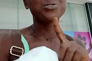 nigerian bitch visits west hills mall, ends up masturbating in bathroom