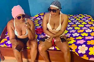 Me and my step sis fuck the hotel worker after he brings drinks.