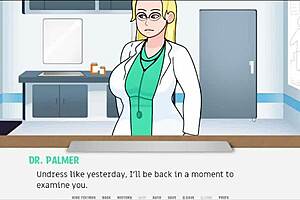 The doctor examines milf patient