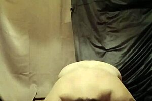 Homemade humiliation with belt strikes and indoctrination on bent over slave