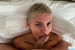 Russian Teen Gives Sloppy Blowjob In Homemade POV Roleplay