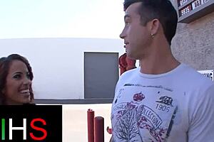 Gorgeous Brunette Girl With Beautiful Tits Fucks With A Male With A Huge Cock