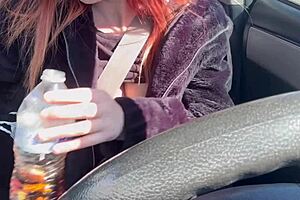 hey, that sexy car ride with artemisia love flashing juicy boobs outdoors