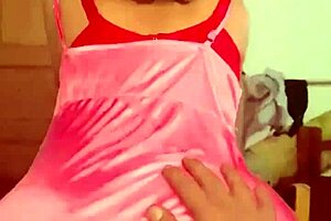 She's riding hard on the bed in this homemade video.