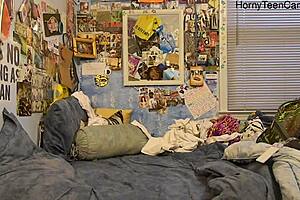 this hot 19 year old teen is casually masturbating in her room, fingering her wet pussy