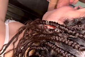 she gives a nice cock a blowjob in this latina blowbang pov