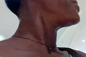 nigerian bitch visits west hills mall, ends up masturbating in bathroom