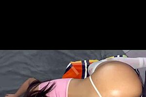 skinny latina gets gaping anal creampie from monster cock