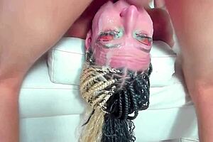 Wooow This Latina's Face Covered In Saliva During Upside Down Rough Throat Fucking