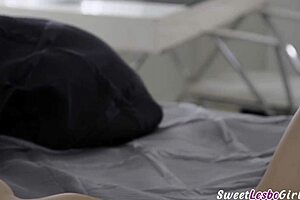 i love how that busty brunette asian milf gets her moist cunt licked by the stunning big tit blondie hot babe