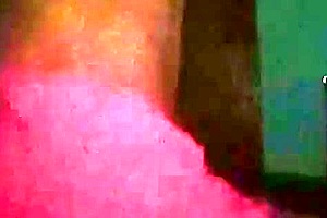 She's riding hard on the bed in this homemade video.