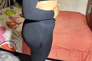 Fucking a latina brunette's big ass after the gym