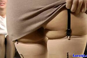 look at these european lezzies in stockings, 'toy my pussy with dildo?' they ask while squirting