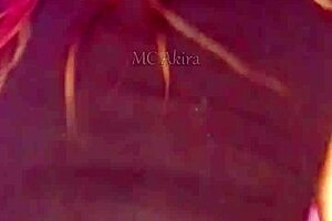 Brunette MC Akira Dancing and Flashing Big Natural Tits