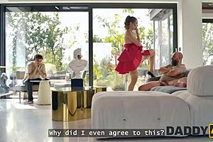 daddy4k teen una fairy plays with two cocks in wild experiment