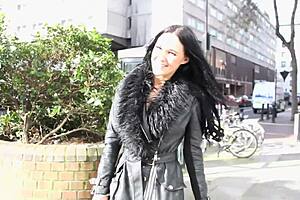 this sexy british girl just pissed on the site and flashed her tits to the workers, lol