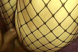 A cute couple experiments with porn in lingerie and stockings.