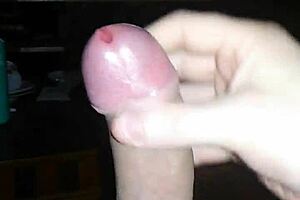 jerking off to hot trans porn and shooting a load