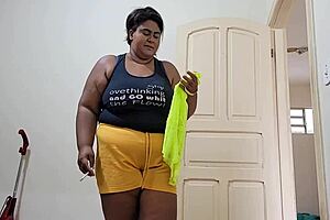 Stepmom tries clothes, gets fucked!