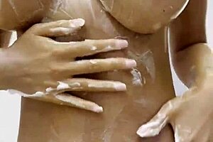 Monika Fox Poses Naked And Smears Cream On Body