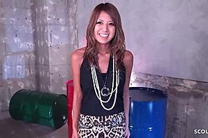 Can skinny Japanese teen 18+ Mikuni Maisaki suck and swallow in uncensored JAV?