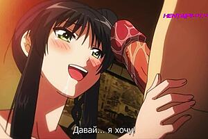 Busty teacher seduces schoolboy and takes his virginity after class in hentai.