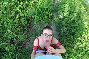 Lost Petite Girl Sucks Cock After I Save Her