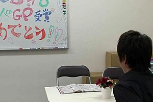 japanese chick ren azumi gets oiled up and banged in 3some group fucking