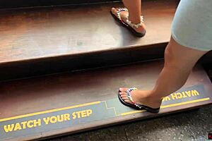 Teen babe gives blowjob in public toilet, drinks cum