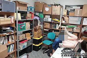 brunette cop interrogating suspected thief in denial