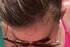 katarinakitty bent over deepthroating cock by the pool