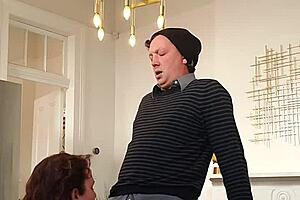 sneaky perv catches bbw sucking cock