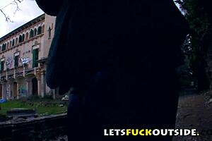 lets fuck outside in the cemetery for small brunette