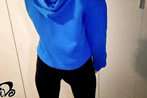 damn, this chick in heels swallows cum on her tongue!