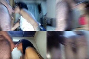 Amateur Sucks Cock Deepthroat on Knees, Swallows Cumshot