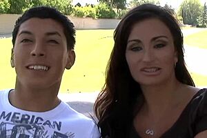 Hey, wanna see me pound this slutty mom bent over on the bed with fingering?