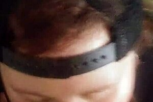 beautiful girl flashes cock in garage and starts sucking eagerly. her skills impress instantly.