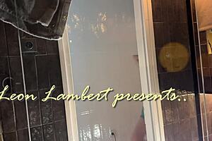 Ever seen a petite brunette cheerleader strip her panties in the bathroom?