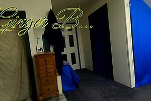 Ginger B shines as calendar girl in lingerie with trimmed curves.