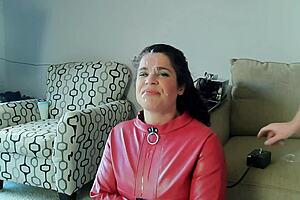 Wife's head attached to machine for best blowjob ever