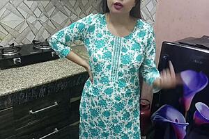 Indian Stepmom Drills Stepson Hard In Kitchen - Wow!